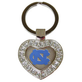 UNC Metal Heart Keychain